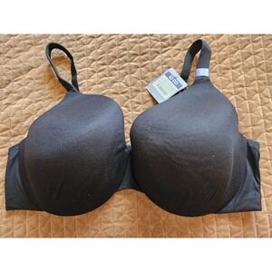 NWT Catherine's Intimates Full Coverage Smooth Underwire Black Bra Sz. 52DD